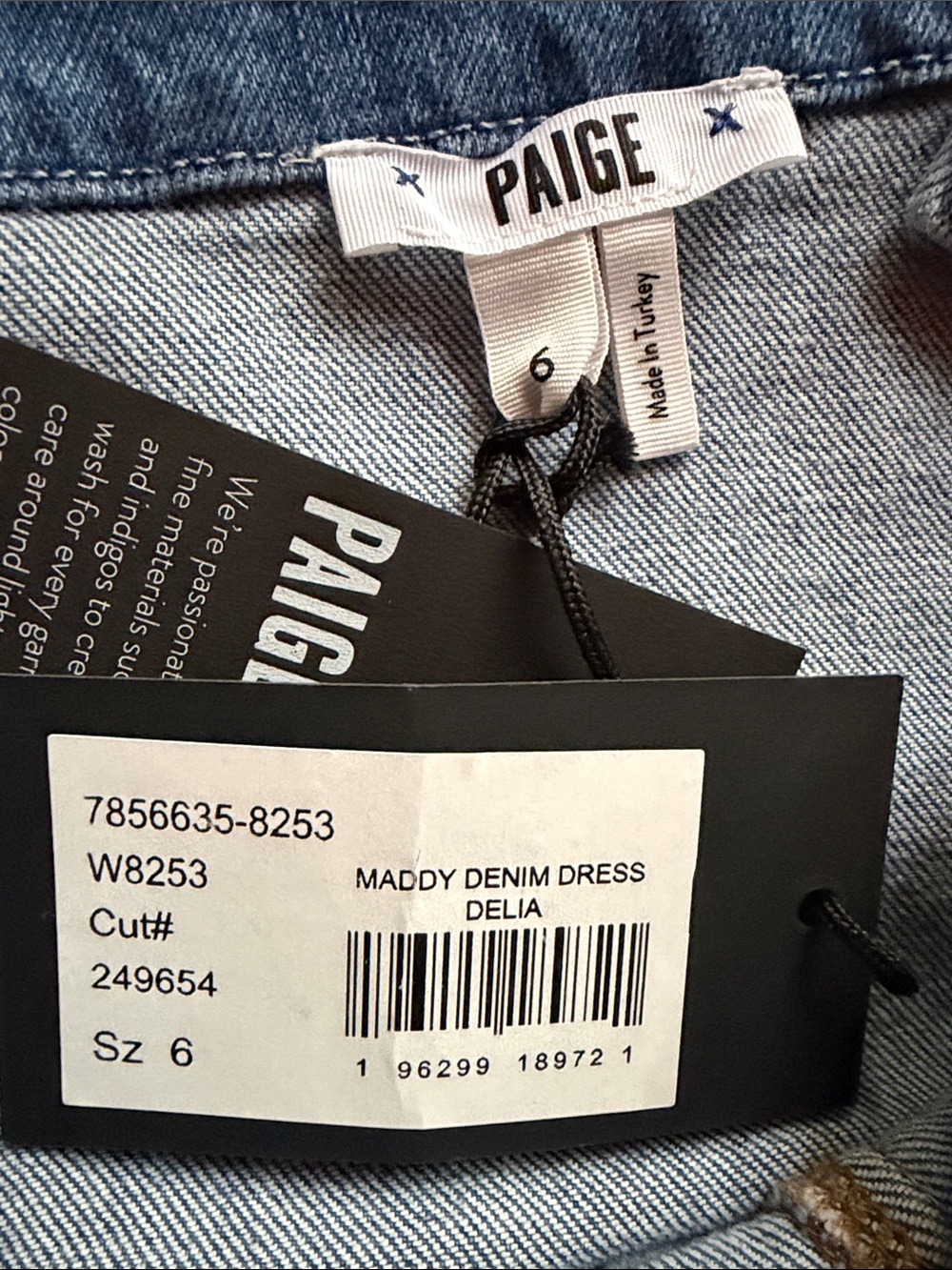 NWT PAIGE maddy denim dress in delia - Picture 4 of 4